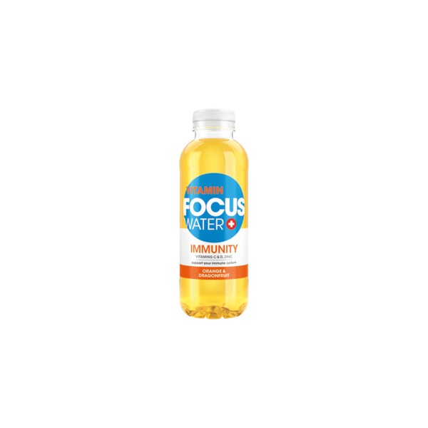 Focuswater Immunity Orange-Dragonfruit, 50 cl